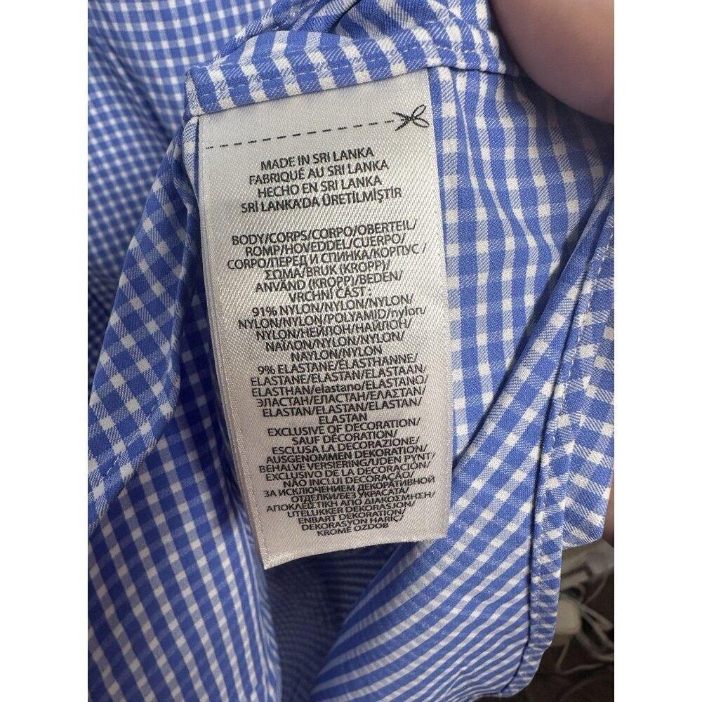 Ralph Lauren Classic Fit Performance Button Down Shirt Size Large Blue White - Picture 6 of 8